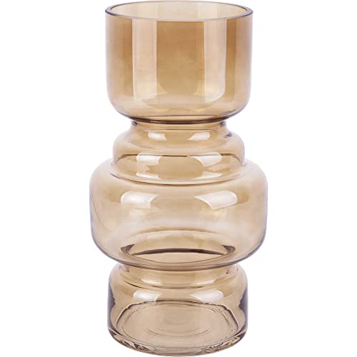 Vase Courtly Glass Large Honey Brown D. 14cm, H. 25cm von Present Time