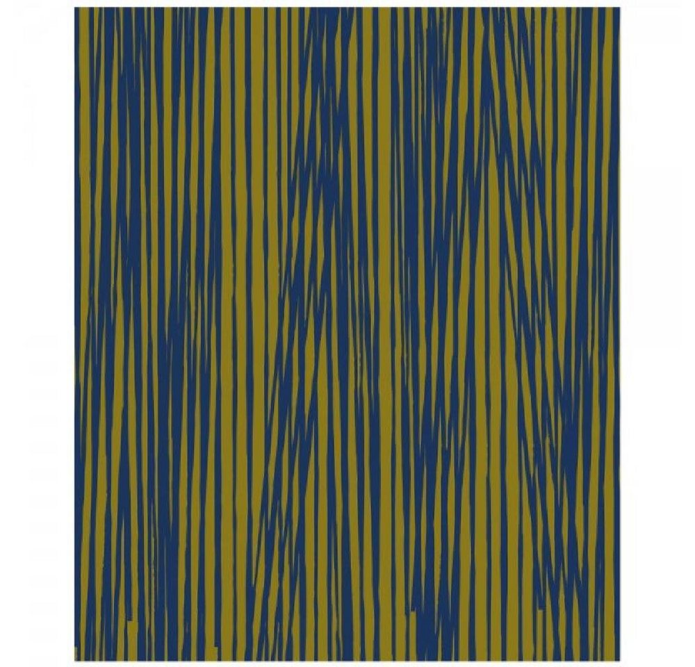 Wohndecke Fleecedecke Oblique Lines Olive Green Dark Blue (180x150cm), Present Time von Present Time