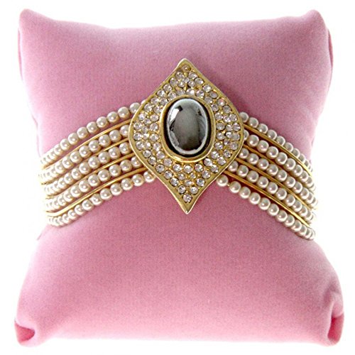 Présentoirs pour Bijoux Schmuckkissen für Armbänder, rosa, (L) 8 x (P) 8 von Présentoirs pour Bijoux