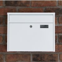 Cheshire White Letterbox/Postfach/Postfach, Neues Design, Wandmontiert, Abschließbar, 37, 5 X 30, 5cm von PresentsMadePersonal