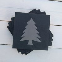 Handgemachte Weihnachtsbaum Untersetzer - 4Er Set Handgemachte Weihnachtsbaum Untersetzer - 4Er Set von PresentsMadePersonal