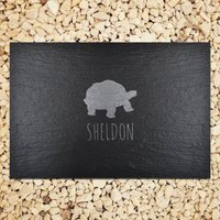 Personalisierte Schildkröten Füttern Schiefer, Hergestellt Aus Riven Laser-Geätzt, 30 X 20.5cm von PresentsMadePersonal