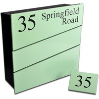 Personalisiertes Chartwell Green Bundle - Statement Briefkasten & Granit Hausnummer | 2-Stellig von PresentsMadePersonal