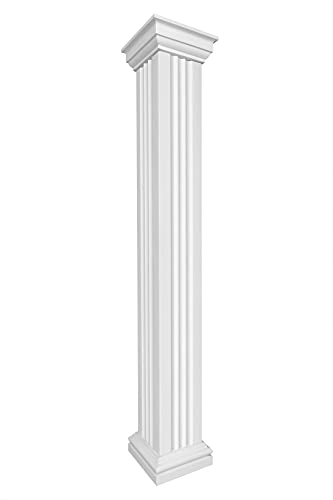 PRESTIGE DECOR Säulen und Halbsäulen eckig teils kanneliert in 3 Größen, Fassadenstuck außen (Säule - LC107-21 halbiert) Fassadenverkleidung außen von Prestige Decor