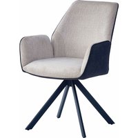 2er-Set Esszimmerstuhl, gepolstert aus Samtbezug mit Metallstruktur, ca. 62 x 58,5 x 87,5cm - Beige 2er-Set Esszimmerstuhl, gepolstert aus Samtbezug mit Metallstruktur, ca. 62 x 58,5 x 87,5cm - Beige von Prestige Home Living Indoor