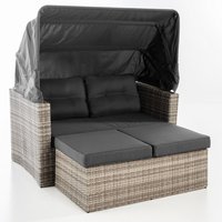 Alu-Lounge-Set "SUNNY" inkl. Hocker und Polsterauflage - Grau Alu-Lounge-Set "SUNNY" inkl. Hocker und Polsterauflage - Grau von Prestige Home Living Indoor