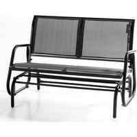 2-Sitzer Garten Schaukelbank, ca. 151 x 70 x 83 cm - Schwarz von Prestige Home Living Outdoor