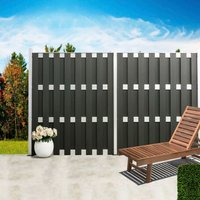 WPC-Sichtschutzzaun CARMENO - 3x Element + 4x Pfosten von Prestige Home Living Outdoor