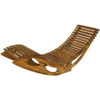 Ergonomische Schwungliege Saunaliege aus Akazienholz - FSC zertifiziert von Prestige Home Living Outdoor