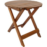Gartentisch rund Ø 46x45 cm Massivholz Akazie von Prestige Home Living Outdoor