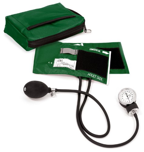 NCD Medical/Prestige Medical Premium Aneroid-Manometer mit passender Aufbewahrungstasche, Jagdgrün von Prestige Medical