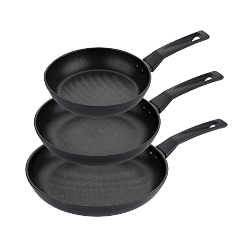 PRESTIGE 9 x Tougher Frying Pan Set Non Stick - Induction Frying Pan Set of 3, 21/25/29cm with Scratch Resistant Non Stick, Stay Cool Easy Grip Handles, Oven & Dishwasher Safe Cookware von Prestige
