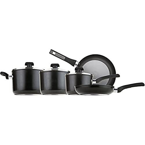 Prestige Duraforge Aluminium 5 piece cookware set-Black Kochgeschirr, Schwarz von Prestige