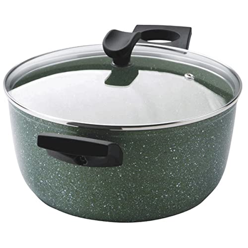 Prestige Eco Stock Pot 24cm / 4.5L - Induktions-Brühtopf mit Deckel & pflanzlichem Antihaft, PFOA-frei, spülmaschinenfestes Kochgeschirr Made in Italy aus recycelten und recycelbaren Materialien, grün von Prestige