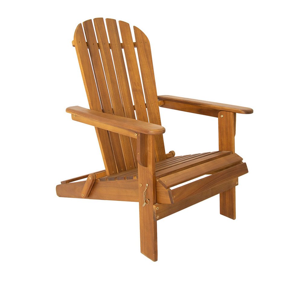 Prestige Gartenliege klappbarer Liegestuhl Adirondack Akazie, ca. 84x69x93cm - Braun, 1x Liegestuhl, Montagematerial, Anleitung, Geöltes Akazienholz, vielseitig einsetzbar von Prestige