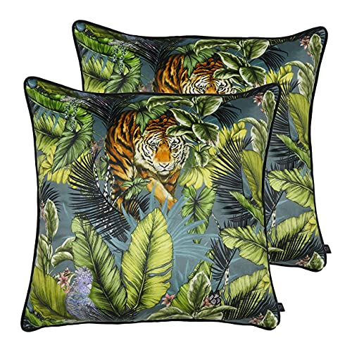 Prestigious Textiles Bengal-Tiger-Kissen, Polyester, Dämmerung, 55 x 55cm, 2 von Prestigious Textiles
