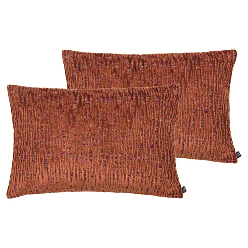 Prestigious Textiles Tektonische Feder gefüllte Kissen (Twin Pack), Baumwolle, Lava, 40 x 60cm, 2 von Prestigious Textiles