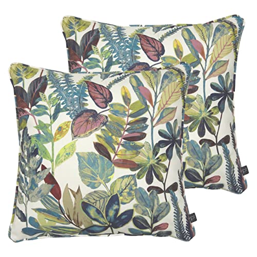 Prestigious Textiles Tonga Polyester gefüllte Kissen (Twin Pack), Baumwolle, Waterfall, 43 x 43cm, 2 von Prestigious Textiles