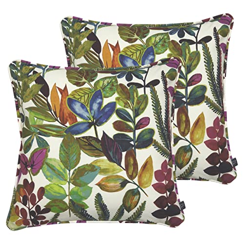Prestigious Textiles Tonga Polyester gefüllte Kissen (Twin Pack), Baumwolle, Jewel, 43 x 43cm, 2 von Prestigious Textiles