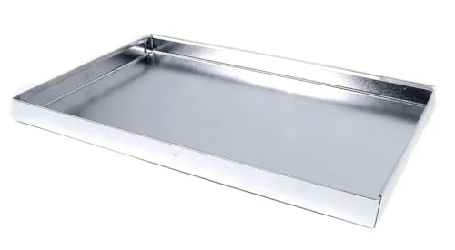 Prestivio Aschekasten Feuerstelle rostfrei für Gartengrill Grillzubehör wetterfest hitzebeständig langlebig passend BBQ Holzkohle Gasgrill einfache Reinigung stabil 54x34 cm von Prestivio