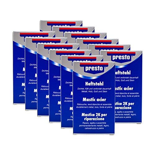 Presto 12x 603901 HAFTSTAHL DICHTER FÜLLEN KLEBEN DICHTEN LÖSUNGSMITTELFREI 125 von Presto