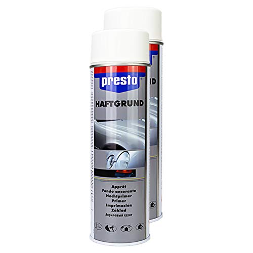 Presto 2X 218200 GRUNDIERUNG FÜLLER HAFTVERMITTLER ROSTSCHUTZ WEIß 500 ml von Presto
