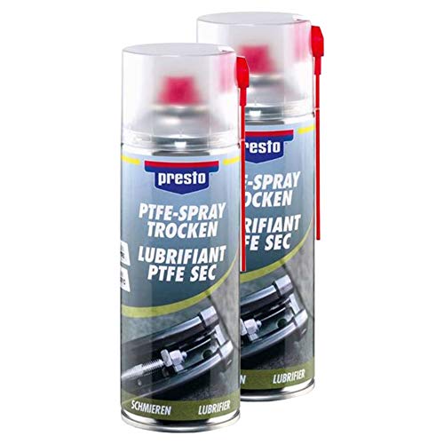 Presto 2X 429972 PTFE Spray TROCKEN OBERFLÄCHENSCHMIERMITTEL Metall Kunststoff 1 von Presto