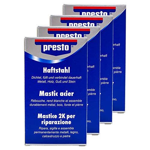 Presto 4X 603901 HAFTSTAHL DICHTER FÜLLEN KLEBEN DICHTEN LÖSUNGSMITTELFREI 125 g von Presto