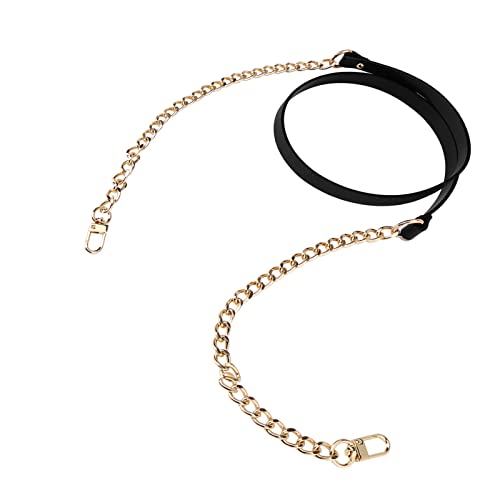 Pretfy 1 -pC -Leder Leder Umhängetasche Griff, Weiches DIY Handtaschenzubehör, in Zwei Farben Erhältlich (Schwarz) von Pretfy