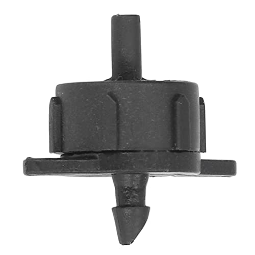 Pretfy 100 Pcs Tropfemitter Hochleistungsvorrichtung Großwässerung Uniformes Dripper-Geländekompensation Sprinkler Fließen Druckspülung 4mm (4L schwarz) von Pretfy