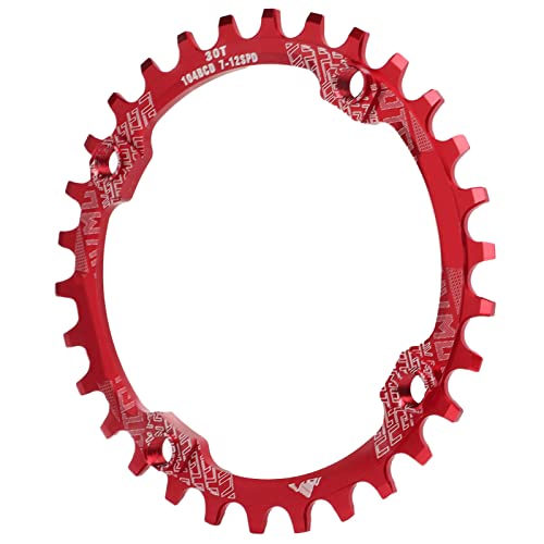 Pretfy 104BCD -Kettenringe Positives Fortschrittliches Werkzeugbearbeitungsrad -Bike Design Stabile Leistung mit Hoher Materiallegierung. (Rot) von Pretfy