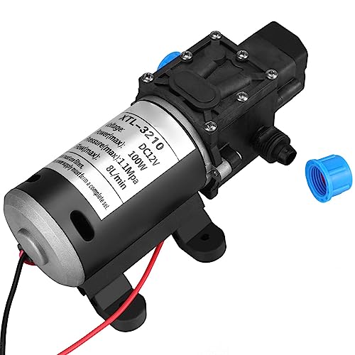 Pretfy 12 V DC 100W 8L/min 160psi Hochdruckmembran Selbstprimierter Wasserpumpe Zum Waschen von Pretfy