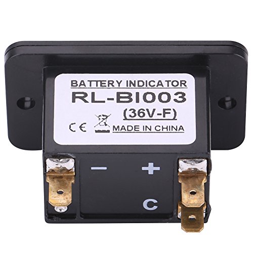 Pretfy 12V 24V LED Digitaler Batterie Langlebiger Komponentenmesser Schwarz 48V 12V Display Warnstange Anzeigespeicher für Graph BI003 Gauge Flash 36V 24 V (BI003-36V) von Pretfy
