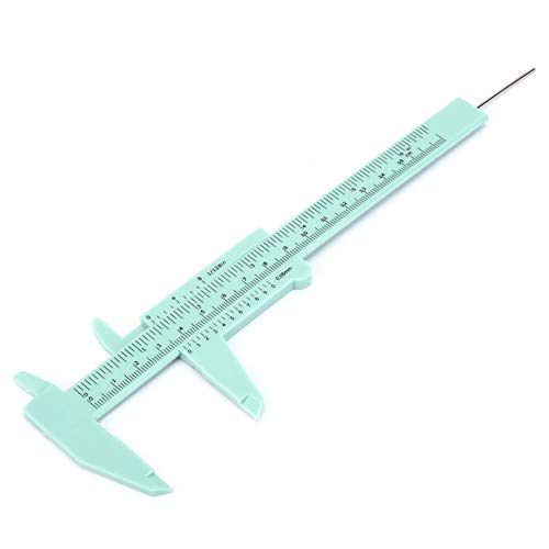Pretfy 150 Mm Hoher Genauigkeit Kunststoff Doppelregelskala Vernier -Messwerkzeug, 0,5 Mm (Grün) von Pretfy