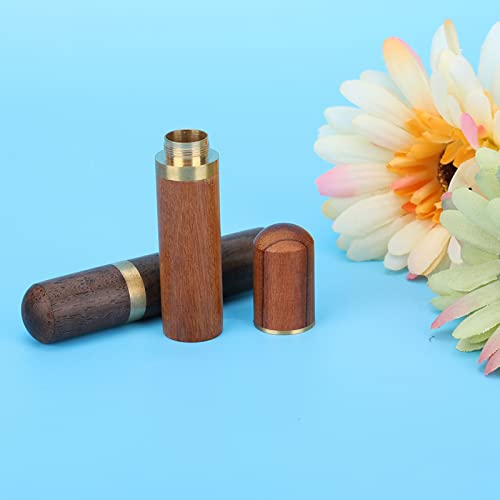 Pretfy 2 PCs Haushaltsnadelbox - Ebony+Rosewood Nadel Lagerbehälter & Leder - Werkzeug Organizer (Ebenholz + Rosenholz) von Pretfy