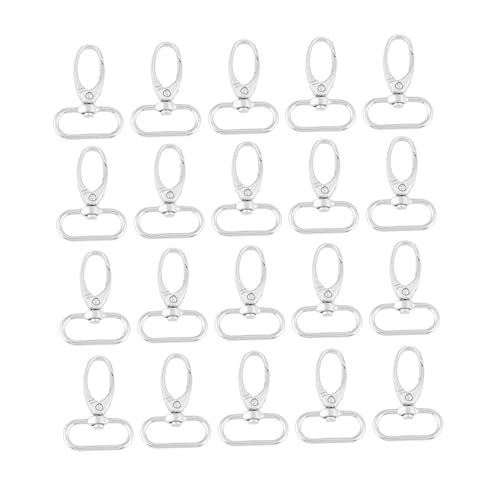 Pretfy 20pcs 32mm Zinklegungsbeutelverschluss, Drehtriggerklammern Schlüsselbundhaken Zum Handwerk (25mm) von Pretfy