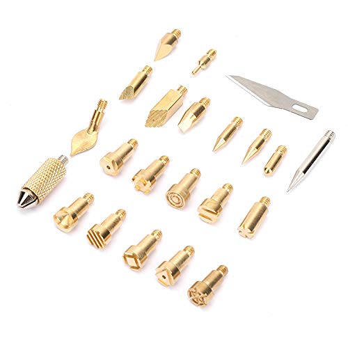 Pretfy 22pcs Lötkolben -Messing -Tipps, Elektroholz Brennstift Pyrographie Werkzeug, Austauschstipps für das Handwerk Pretfy 22pcs Lötkolben -Messing -Tipps, Elektroholz Brennstift Pyrographie Werkzeug, Austauschstipps für das Handwerk von Pretfy