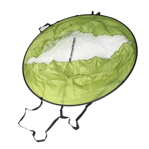 Pretfy 3 Farben 108 cm Faltbare Kajak -Windpaddel -Segel mit Klarem Fenster und Aufbewahrungsbeutel (Grün) von Pretfy