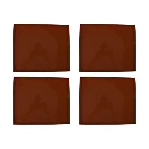 Pretfy 4 PCs Silikon -Dehydratormatten, Lebensmittelqualität mit Hoher Temperaturdehydratorschalen mit Kante (Kaffee) von Pretfy