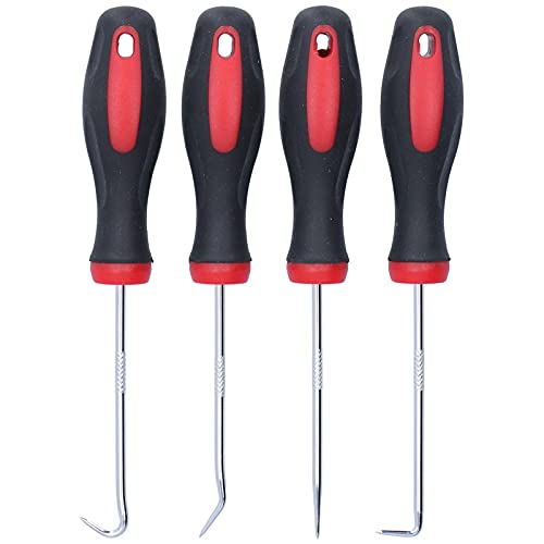 Pretfy 4pcs 155 Mm Auto Automobil O-Ringöl Dichtung Dichtungszieher Remover Pick Haken, Chromlegierstahl, TPR Grip von Pretfy