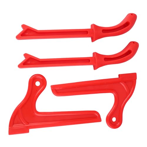 Pretfy 4pcs Sicherheit Kunststoff Holzbearbeitungsschützer Handsägenschubstangen Werkzeug für Schreinerei (Rot) von Pretfy
