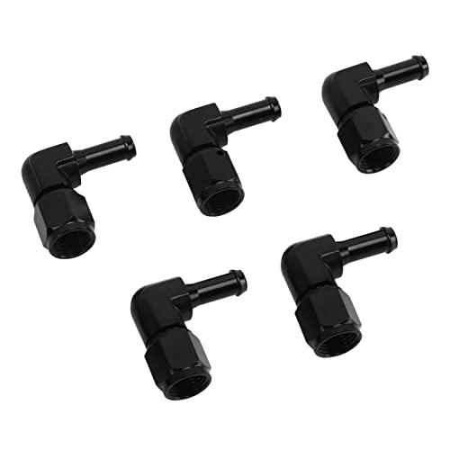 Pretfy 5 PCs 6an 90 Grad Frauen Bis 5/16 Zoll Barb Kraftstoffleitungsanpassungsadapter für Schlauchenden, Pumpen und Filter von Pretfy