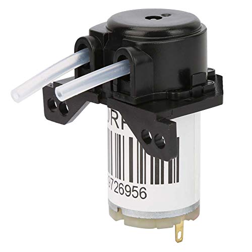 Pretfy 6 V Miniatur Stille Peristaltische Pumpe, DC-Selbstpriming-Titrationspumpe, Rechter Winkel, Schwarz (6 V rechtwinkel schwarz) von Pretfy