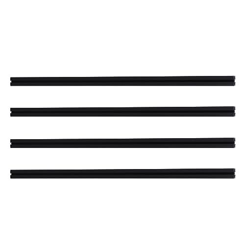 Pretfy Aluminium -Extrusionsprofil Zuverlässiger Kit Linear 4in Anodized 1000mm 3D CNC für Schienenteil Slot European 39 Drucker 4040 - Optimiert für Maximale Effizienzscheiben (Schwarz) von Pretfy
