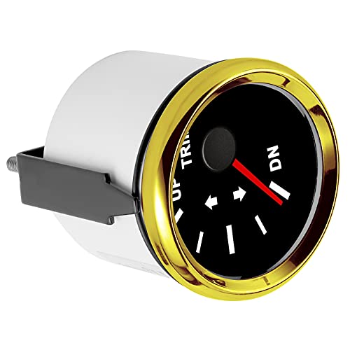 Pretfy Bootsausgleich Präzisions -Upgrade Red 52mm IP67 -Zubehör mit Schiffsseeryachtmesser Wasserdicht (Schwarzer Hintergrund Goldrahmen) von Pretfy