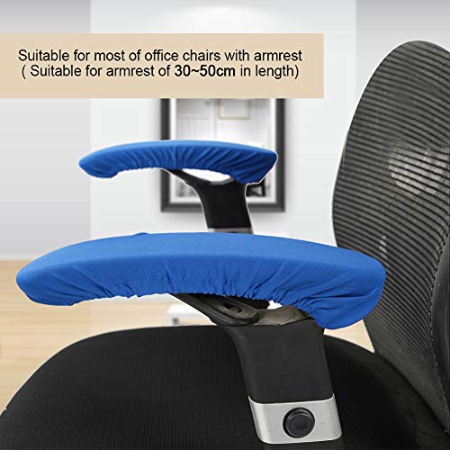 Pretfy Büros Stuhl Armlast Compact Tool Covers Protector Dehnbar Abnehmbare Komfortable Verwendung Universeller Stühle Elastizität - Prämienqualität und Einfache Installation (Blau) von Pretfy