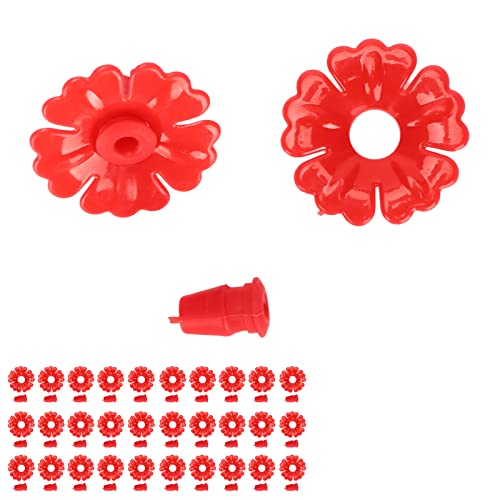 Pretfy Feeder-Blumen Hochleistungssystem Hanges Ersatzanschluss Set Teile Garten Fütterung 30 Zubehör Ports-Universelle Einrichtung, Langlebiger (Rot) von Pretfy