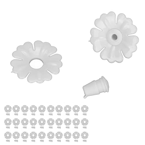 Pretfy Feeder-Blumen Hochleistungssystem Hanges Ersatzanschluss Set Teile Garten Fütterung 30 Zubehör Ports-Universelle Einrichtung, Langlebiger (Weiß) von Pretfy