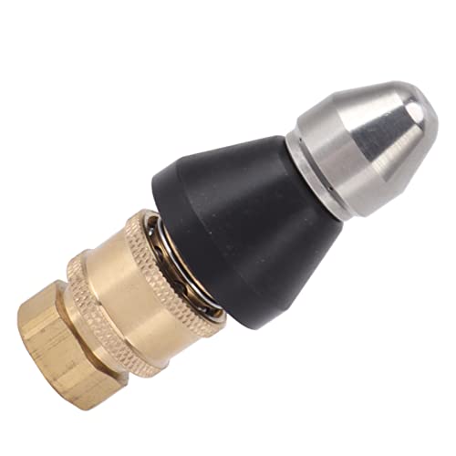 Pretfy G1/4 -Abwasserrohrreinigungsdüse, Edelstahl Langlebiger G3/8 Weiblicher Gewinde -Adapter Druckkanaldüsen Düsen Pretfy G1/4 -Abwasserrohrreinigungsdüse, Edelstahl Langlebiger G3/8 Weiblicher Gewinde -Adapter Druckkanaldüsen Düsen von Pretfy