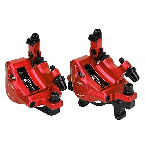 Pretfy HB100 Aluminiumlegierung Superior Assembly Mountain Heck -Scheibe Vorne Hydraulikfarben Rot Bremsstraße Verfügbares Set -Bike Optimiert für Maximale Effizienz (Rot) von Pretfy